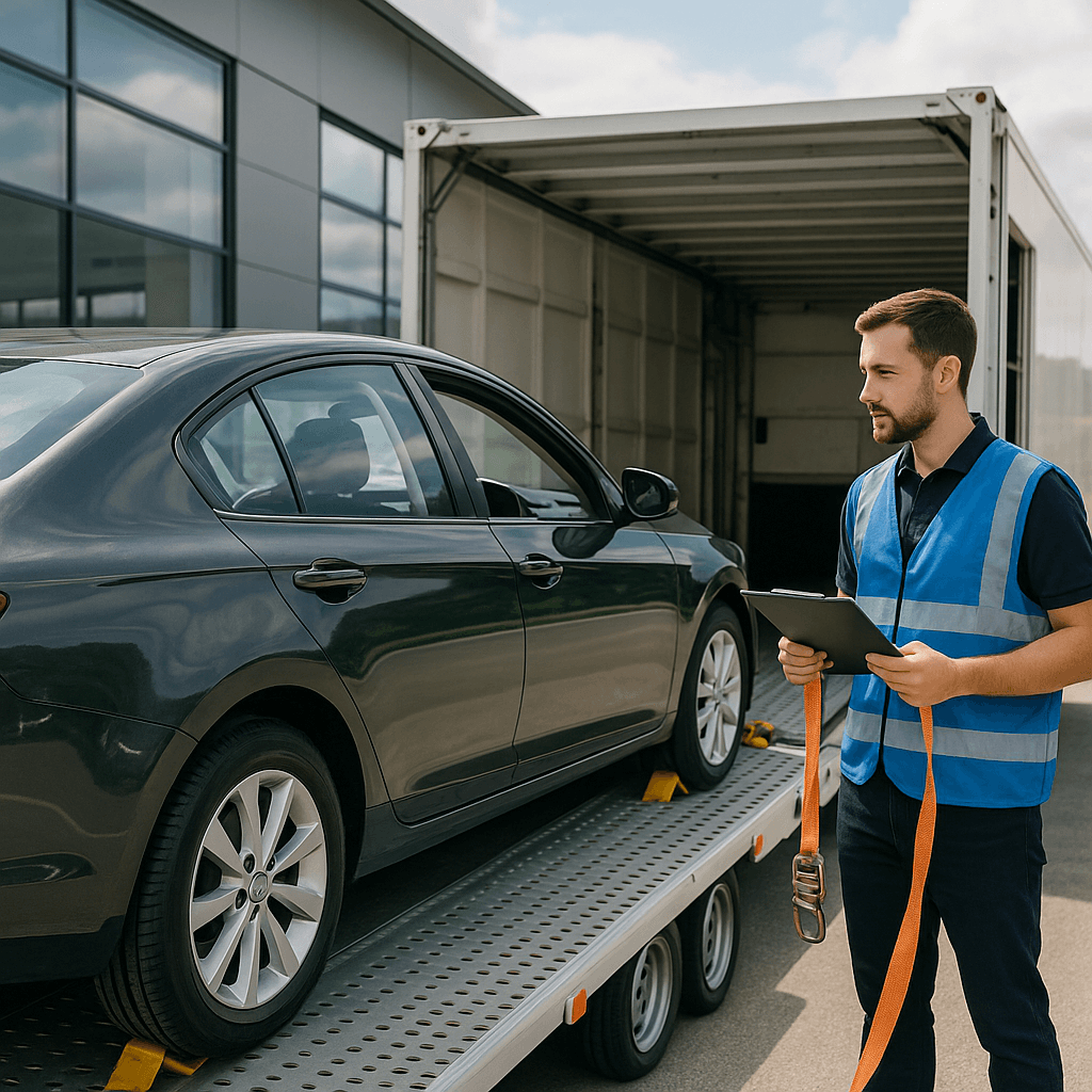 prepare a car for transport